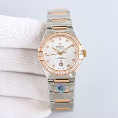 OMEGA Constellation Solid Stainless Steel 904L 40mm Two-tone Rose Gold Strap Watch